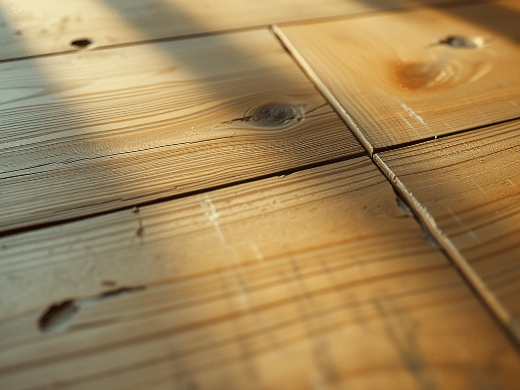 Trægulc der har brug for gulvslibning